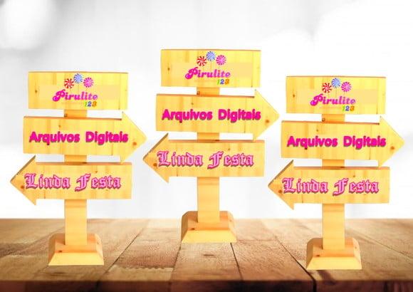 Arquivo Digital Silhouette Totem Setinhas Indicativas Luxo