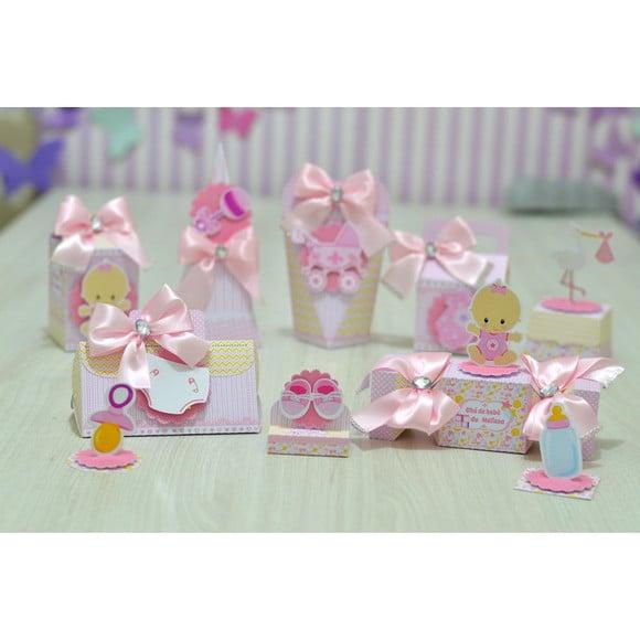 Arquivo Digital Silhouette Chá de Bebe Menina Luxo