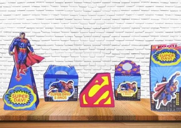Arquivo de Corte Digital Silhouette Festa Super Man
