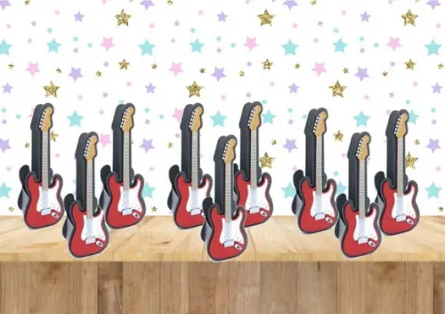 Arquivo Caixa Silhouette Centro de Mesa Guitarra