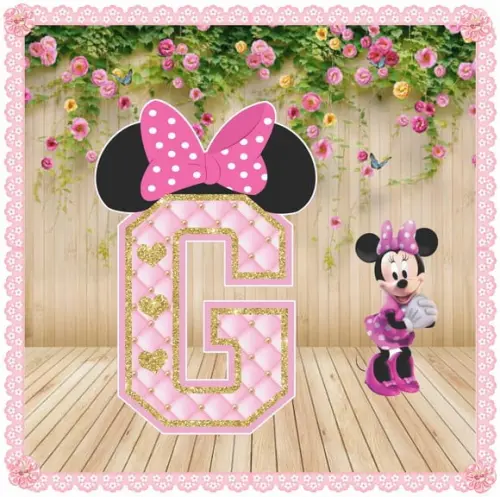 Arquivo Corte Digital Silhouette Minnie Letras 3d