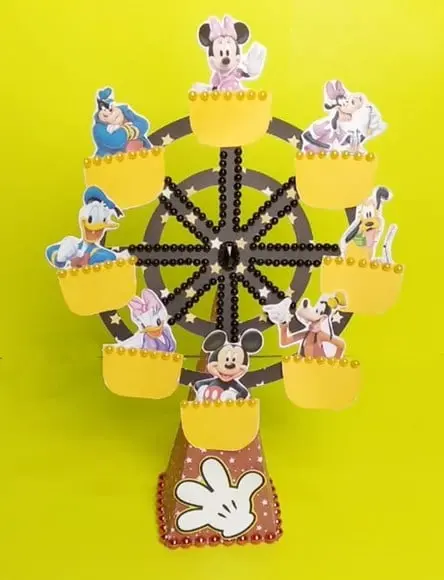 Kit Digital Silhouette Roda Gigante Mickey e Turma