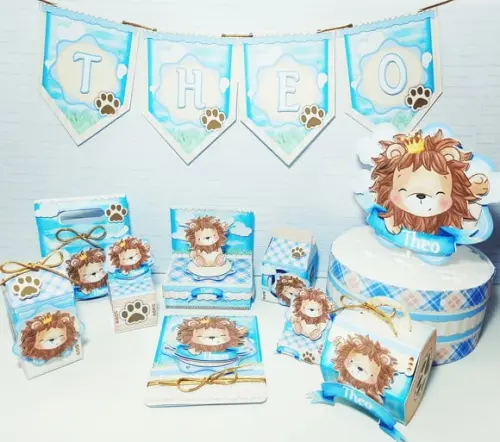 Arquivo Leãozinho Bebe Menino pdf Corte Manual