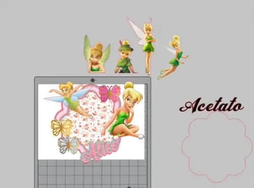 Arquivo Digital Studio Topo de Bolo Shaker Sininho
