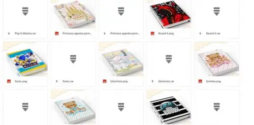 Combo de Arquivos Digitais Capas de Caderno