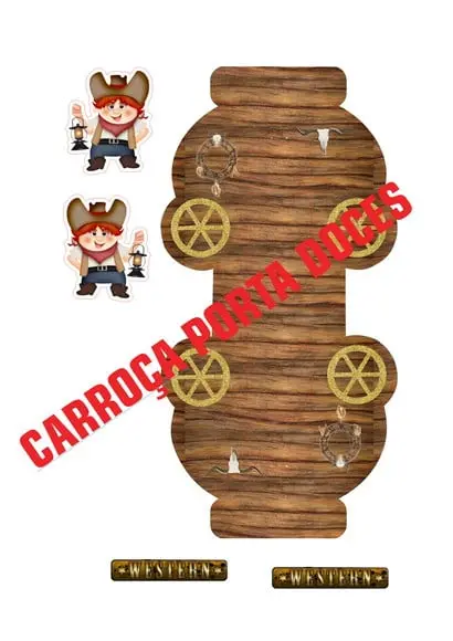 Arquivo Digital Silhouette Caixa Carroça Porta Doces Luxo