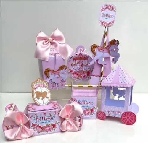 Carrocel Arquivo Digital de Corte Studio e pdf