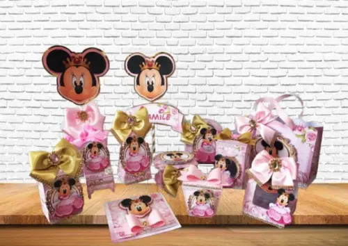 Arquivo Caixa Silhouette e pdf Princesa Minnie Rosa Luxo