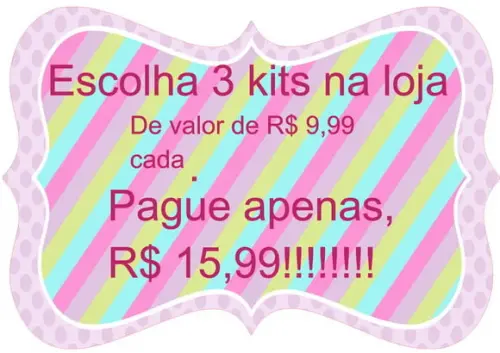 PAC DE KITS SILHOUETTE. COMPRE 3 KITS NESTE ANUNCIO. LEIA !!