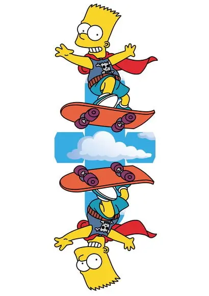 ARQUIVO CAIXA SILHOUETTE CENTRO DE MESA BART SKATE