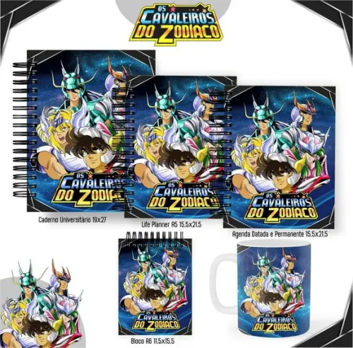 Combo Capas Volta Ás Aulas Cavaleiros do Zodíaco Png / pdf