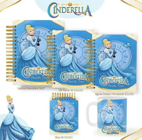 Combo de Capas Volta Ás Aulas Cinderella Png / pdf