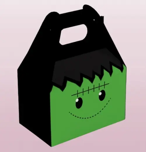 Arquivo Corte Digital Silhouette Halloween Maletinha Mosntro