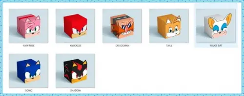 Combo Arquivo Digital Silhouette Caixas Personagens Sonic