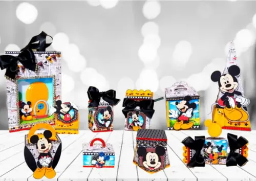 Arquivo Caixa Silhouette Mickey Luxo