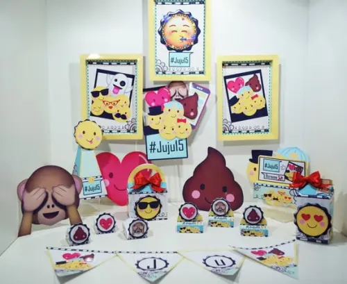 Arquivo Emoji pdf Corte Manual Festa em Casa