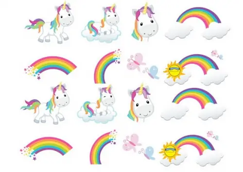 Arquivo em Silhouette ou pdf ou Png. Unicórnio