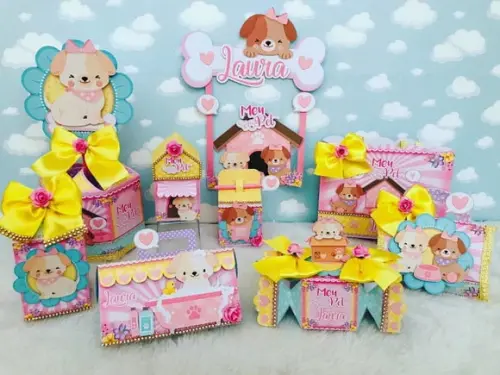 Arquivo Caixa Silhouette Pets Meninas Luxo