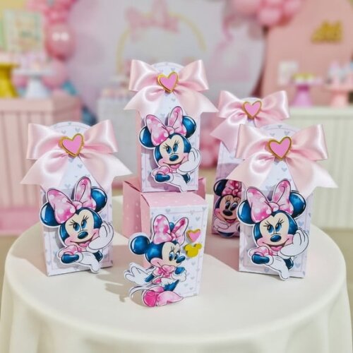 Minnie Rosa Aquarelada Arquivo de Corte Studio e pdf