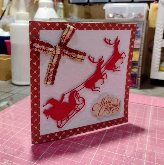 Cartão de Natal - Trenó de Papai Noel