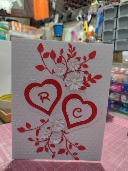 Convite de Casamento - Corações Unidos
