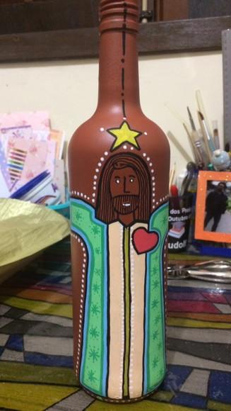 Garrafa Decorativa - Jesus Cristo do Abraço