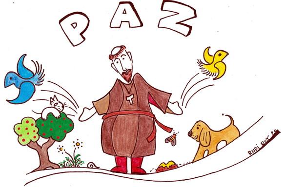 Garrafa Decorativa - São Francisco de Assis Pede Paz