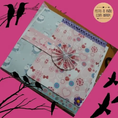 Álbum de Fotos Personalizado Corujinha Feliz