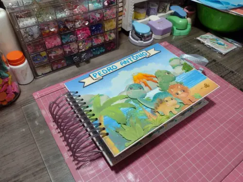 Álbum de Fotos Personalizado Dino Baby