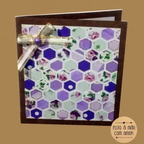 Cartão Criativo - Flores e Vinho