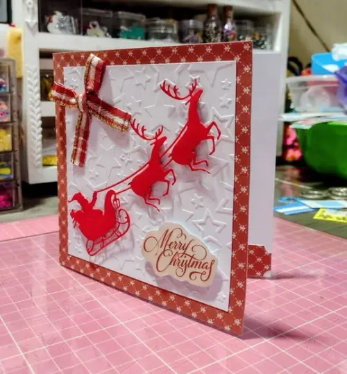 Cartão de Natal - Trenó de Papai Noel