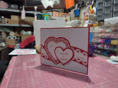 Convite de Casamento - Corações Entrelaçados