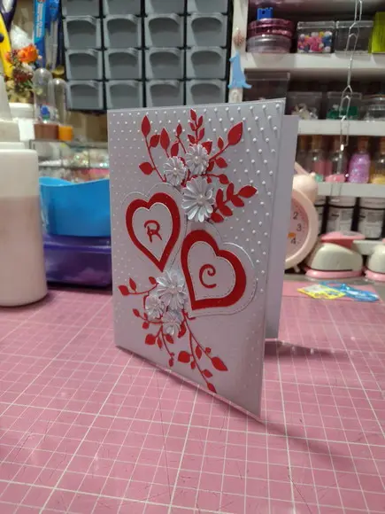 Convite de Casamento - Corações Unidos