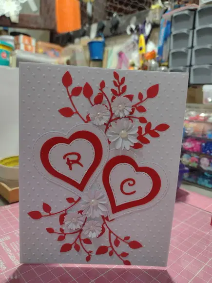 Convite de Casamento - Corações Unidos