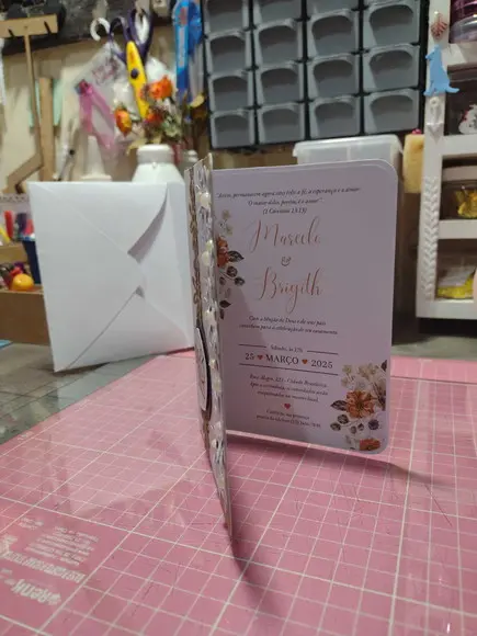 Convite de Casamento - Elegância Dourada