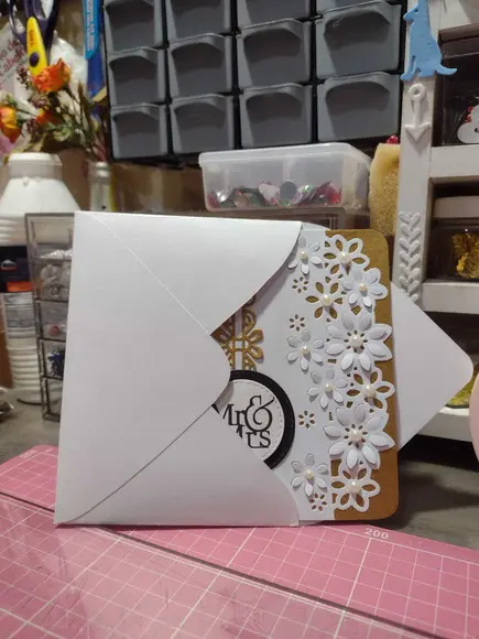 Convite de Casamento - Elegância Dourada