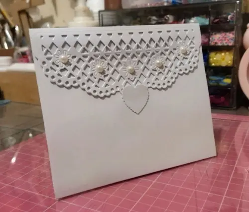 Convite de Casamento Pureza em Pérolas