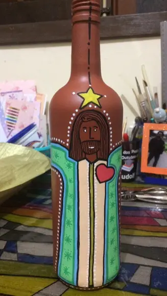 Garrafa Decorativa - Jesus Cristo do Abraço