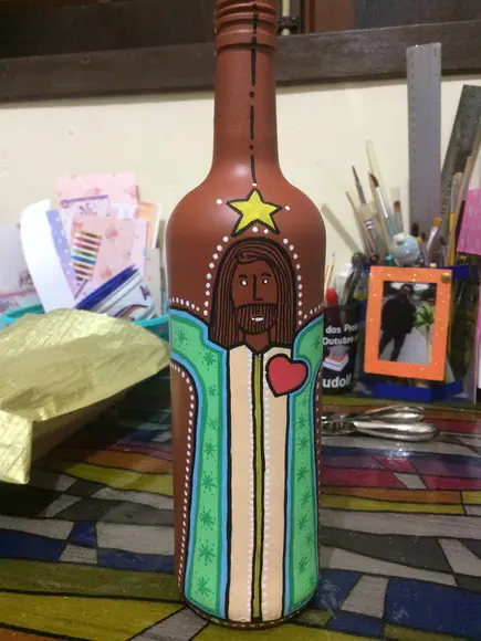 Garrafa Decorativa - Jesus Cristo do Abraço