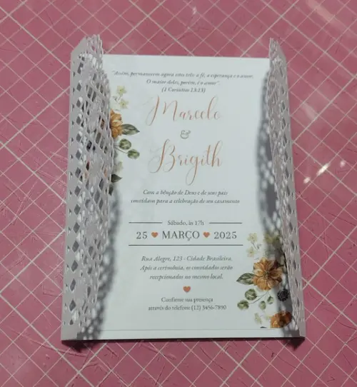 Convite de Casamento - Renda do Amorzinho