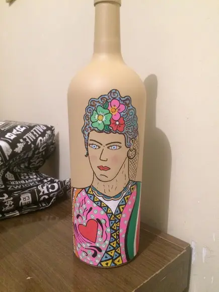 Garrafa Decorativa - Uma Frida Brasileira