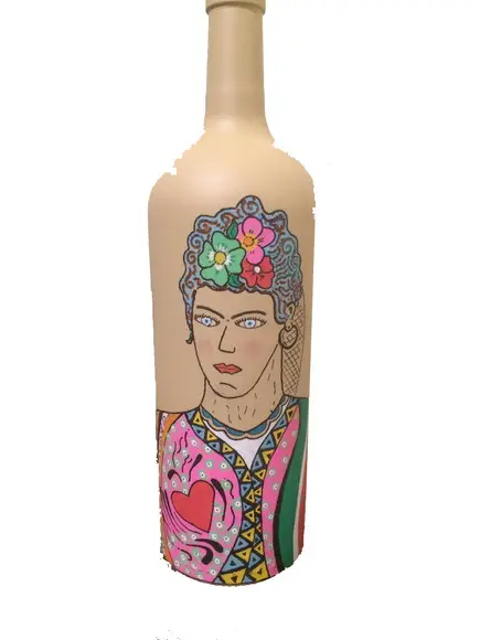 Garrafa Decorativa - Uma Frida Brasileira