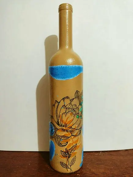Garrafa Decorativa Anjos e Flores I