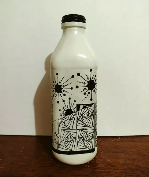 Garrafa Decorativa Zentangle I
