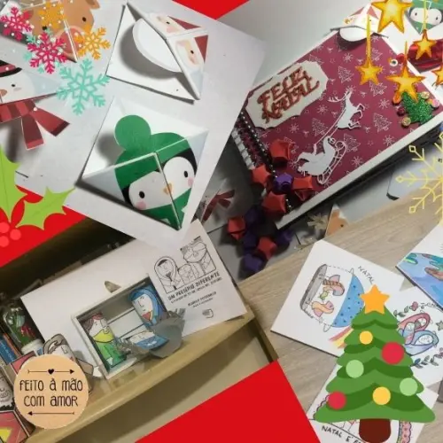 Kit de Natal I : Marcadores, Álbum, Presépio e Cartões