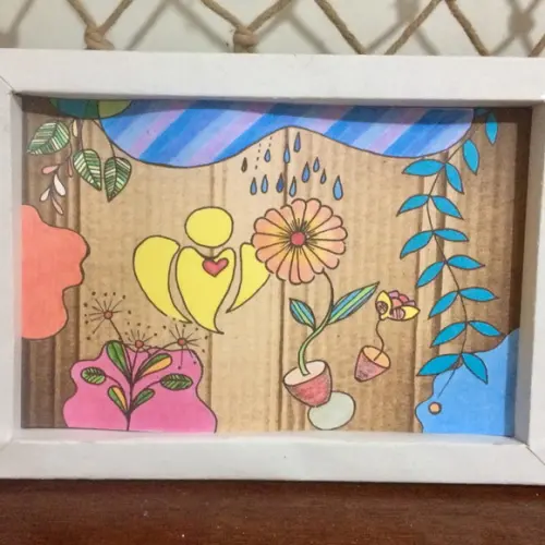 Quadro decorativo Anjos e Flores 1