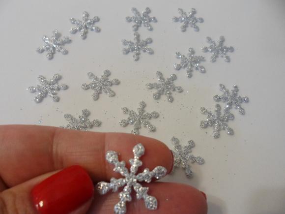 Aplique Floco de neve ( 50 unidades )