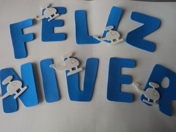 Letras De E.v.a. Com Aplique