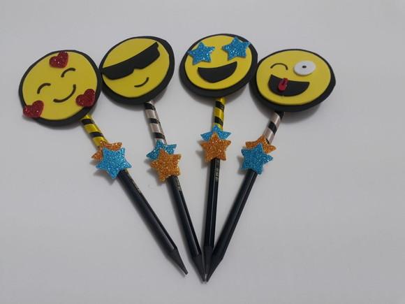 Lápis com Ponteira Emoji