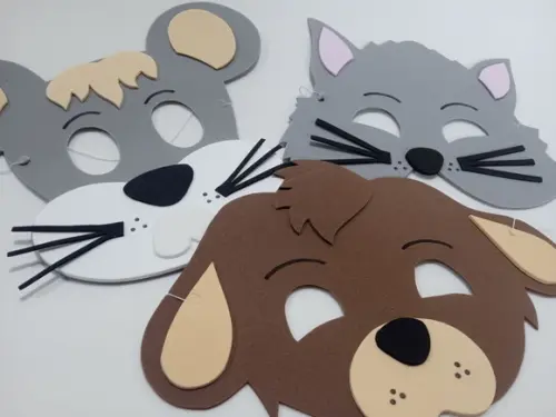 Máscara Trio Cachorro Gato Rato